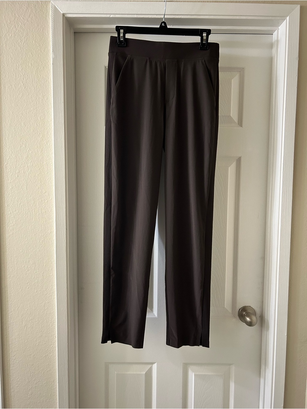 Athleta Dark Brown Straight Leg Pull-On Pants
